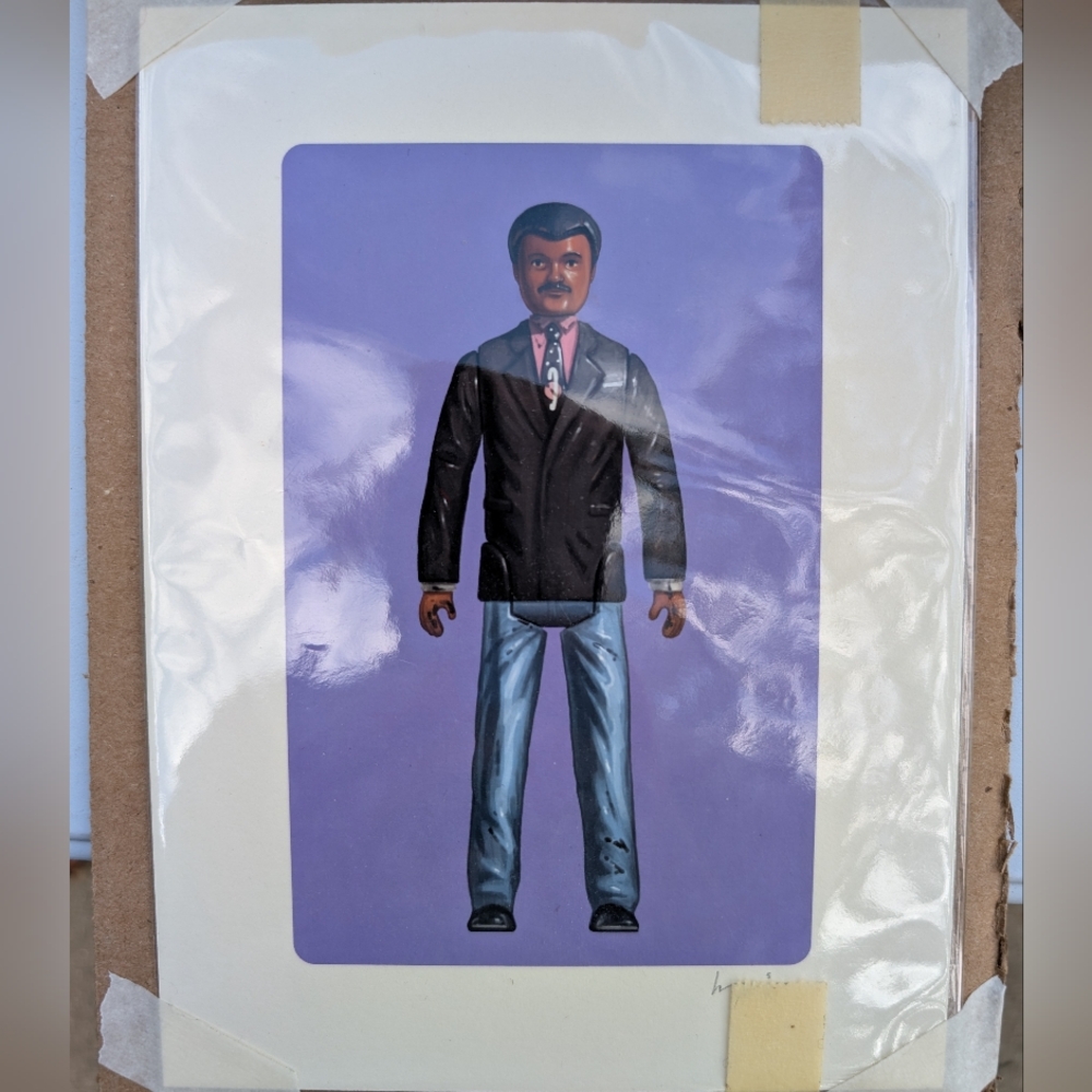 mike mitchell print - neil degrasse tyson action figure